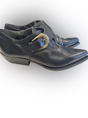 Andrea Italy Women’s Ankle Boots Black Western Style Black Sz US 7 EU 37 NEW